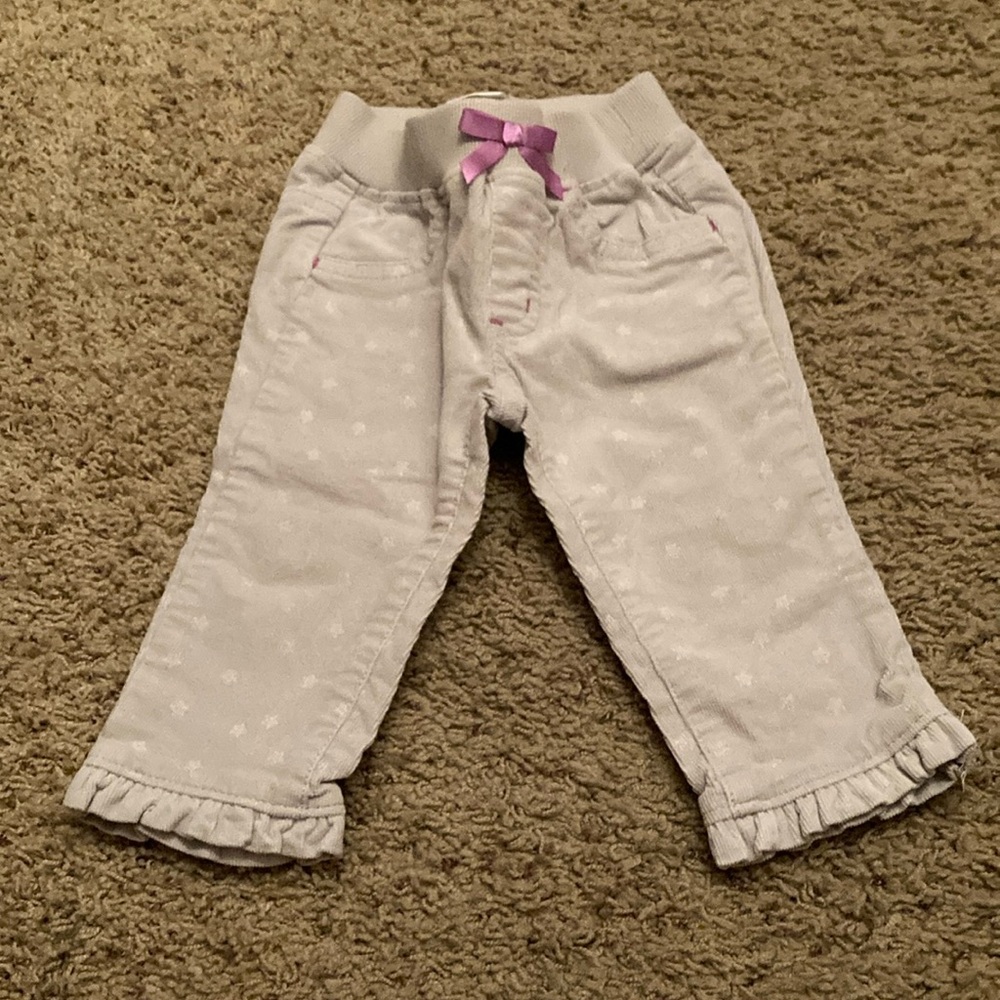 Gymboree Gray Baby Pants with Pink Accents